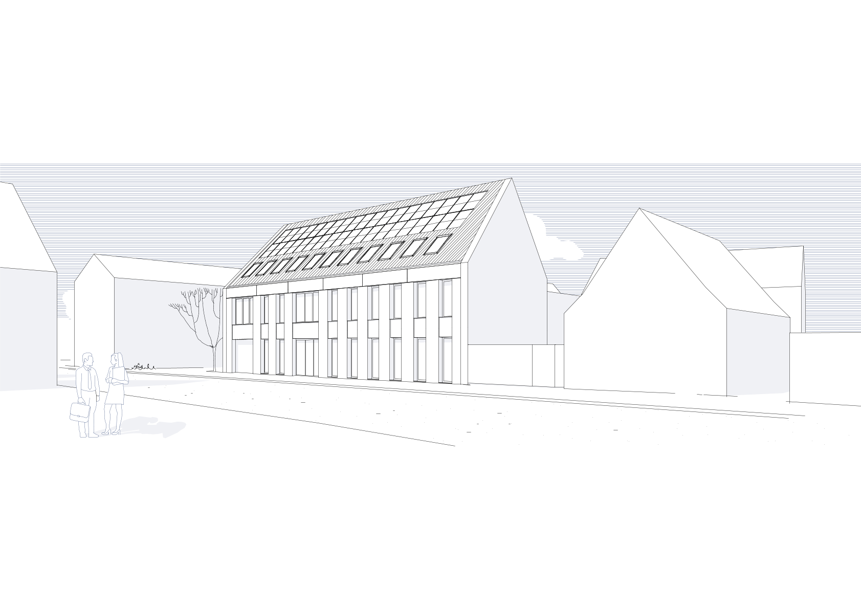 Visualisierung des sanierten Bauernhauses